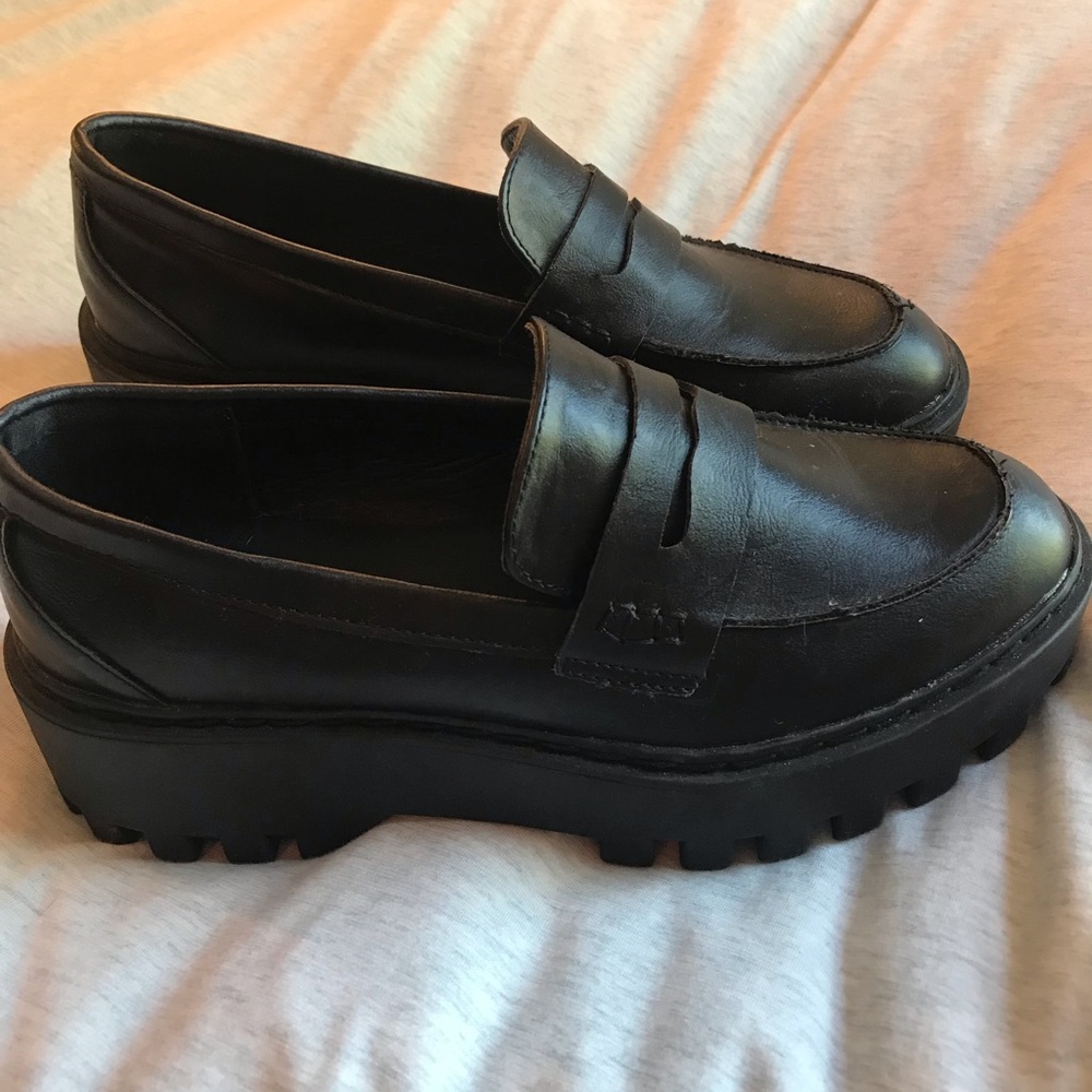 Black Platform Loafers